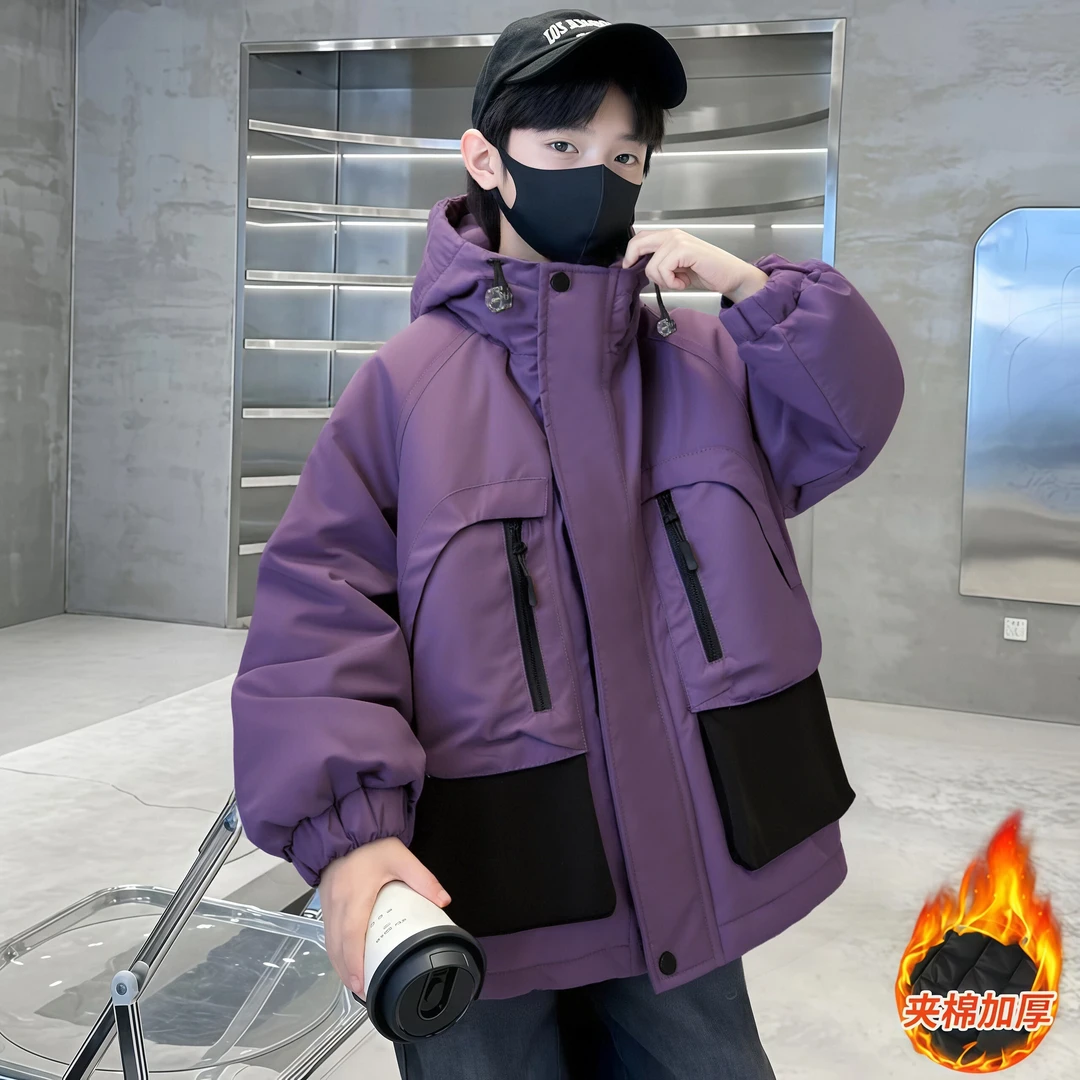 童装男童秋冬装棉衣外套2025新款儿童加厚保暖棉服宝宝时髦棉袄