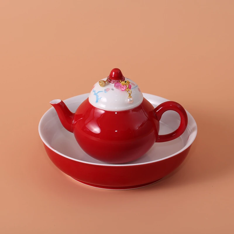 2025新款茶具套装经典中国红茶壶家用中式典雅泡茶壶小号球孔过滤