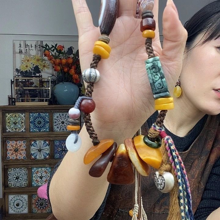 蜜蜡项链未镶嵌项链