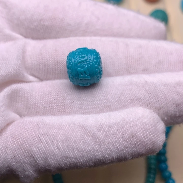 未镶嵌绿松石绿松石六字12.5