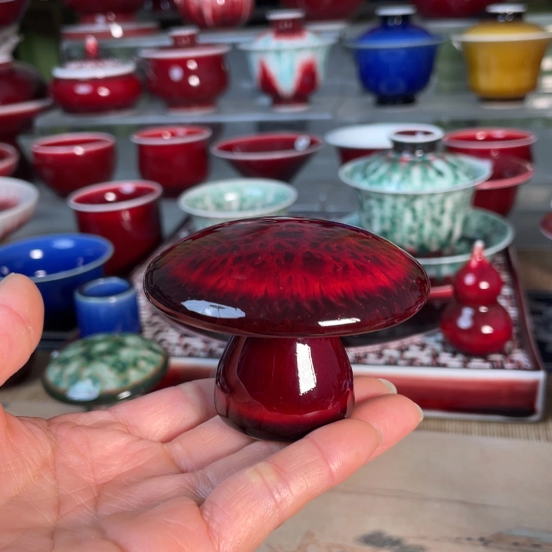 景德镇原矿釉蘑菇