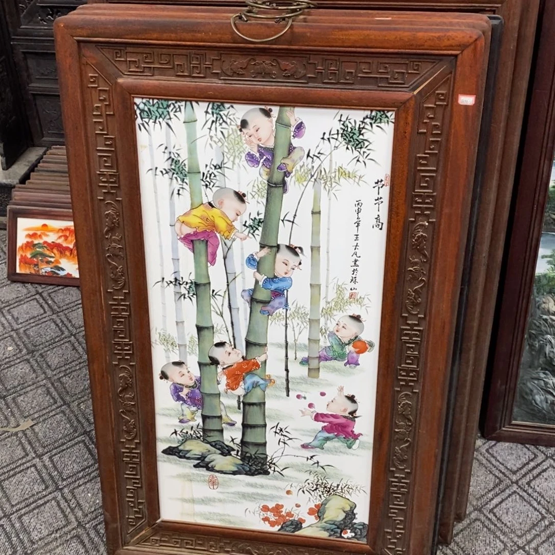 瓷片100*60 景德镇瓷板画柴窑烧制