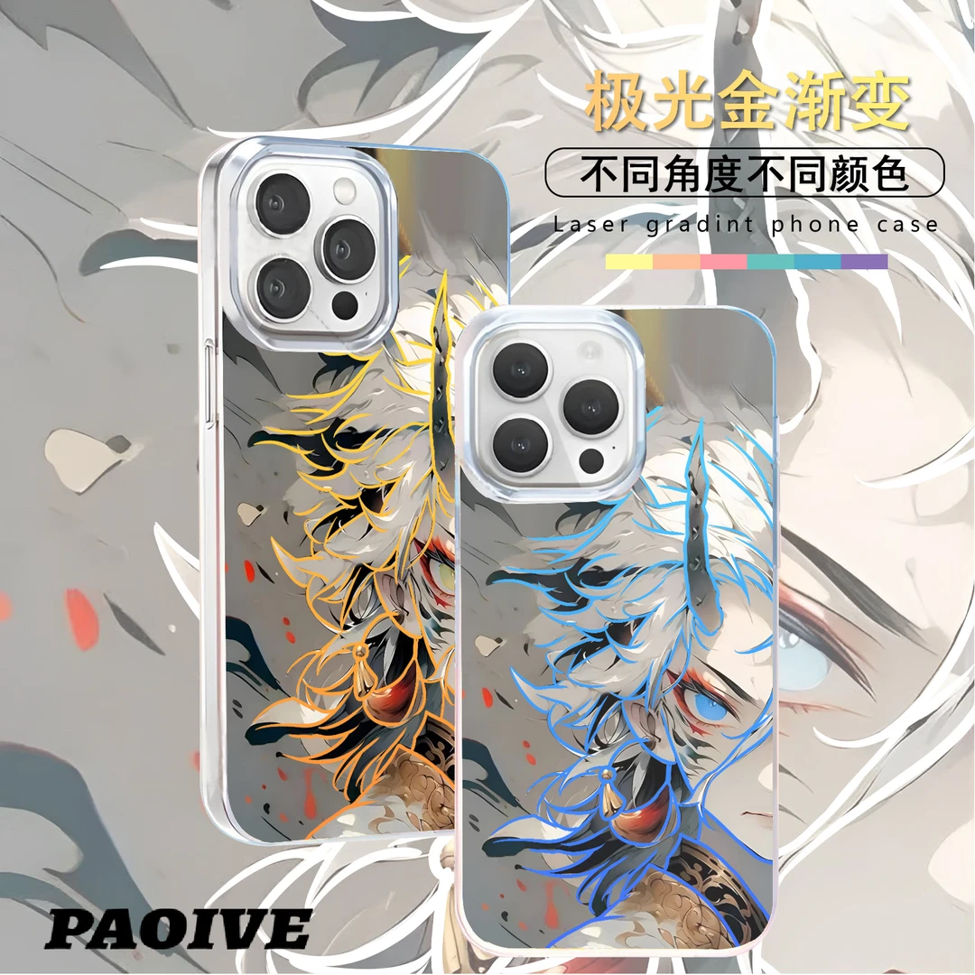 白发神适用苹果华为vivo一加iPhone小米红米一加极光手机壳