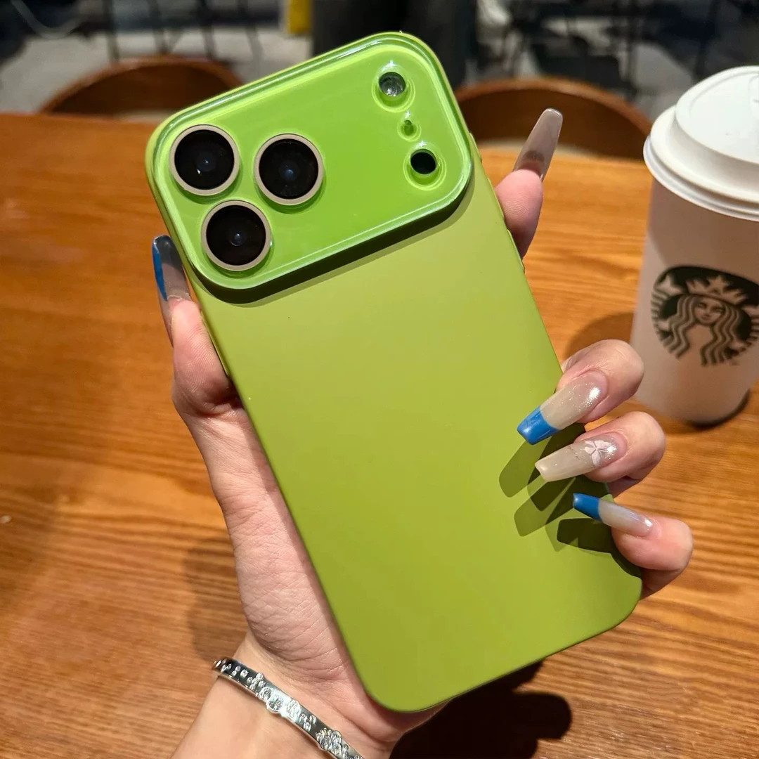 牛油果绿肤感磨砂适用苹果17Promax手机壳防摔硬壳iphone16pro/15