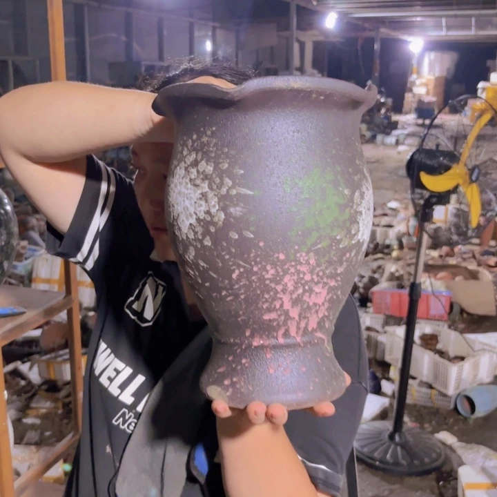 紫砂花盆高度28口径21
