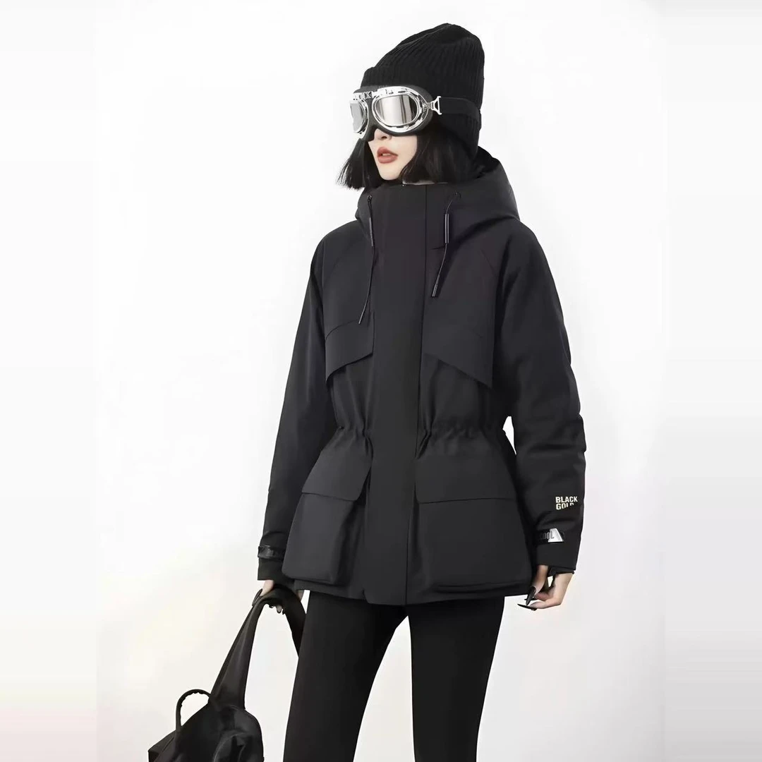 2025年新款全新风壳鹅绒羽绒服派客服连帽女XD