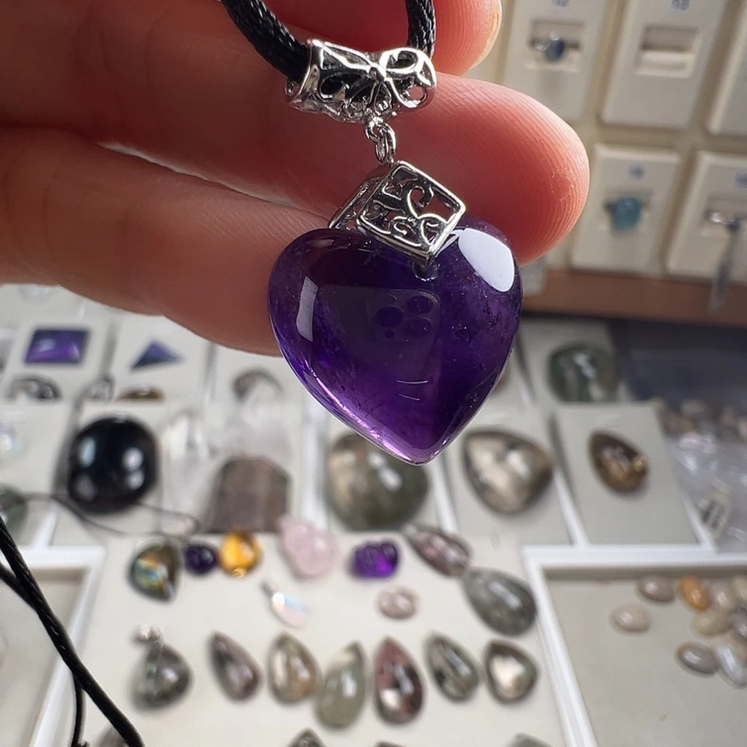 紫晶银S925镶嵌颈饰天然紫水晶