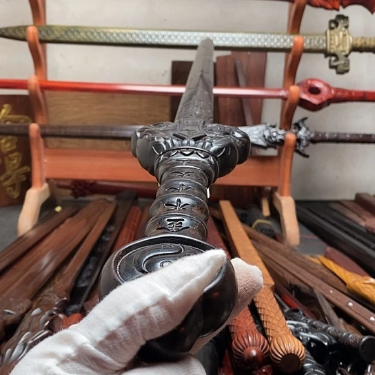 紫光檀木一米天师