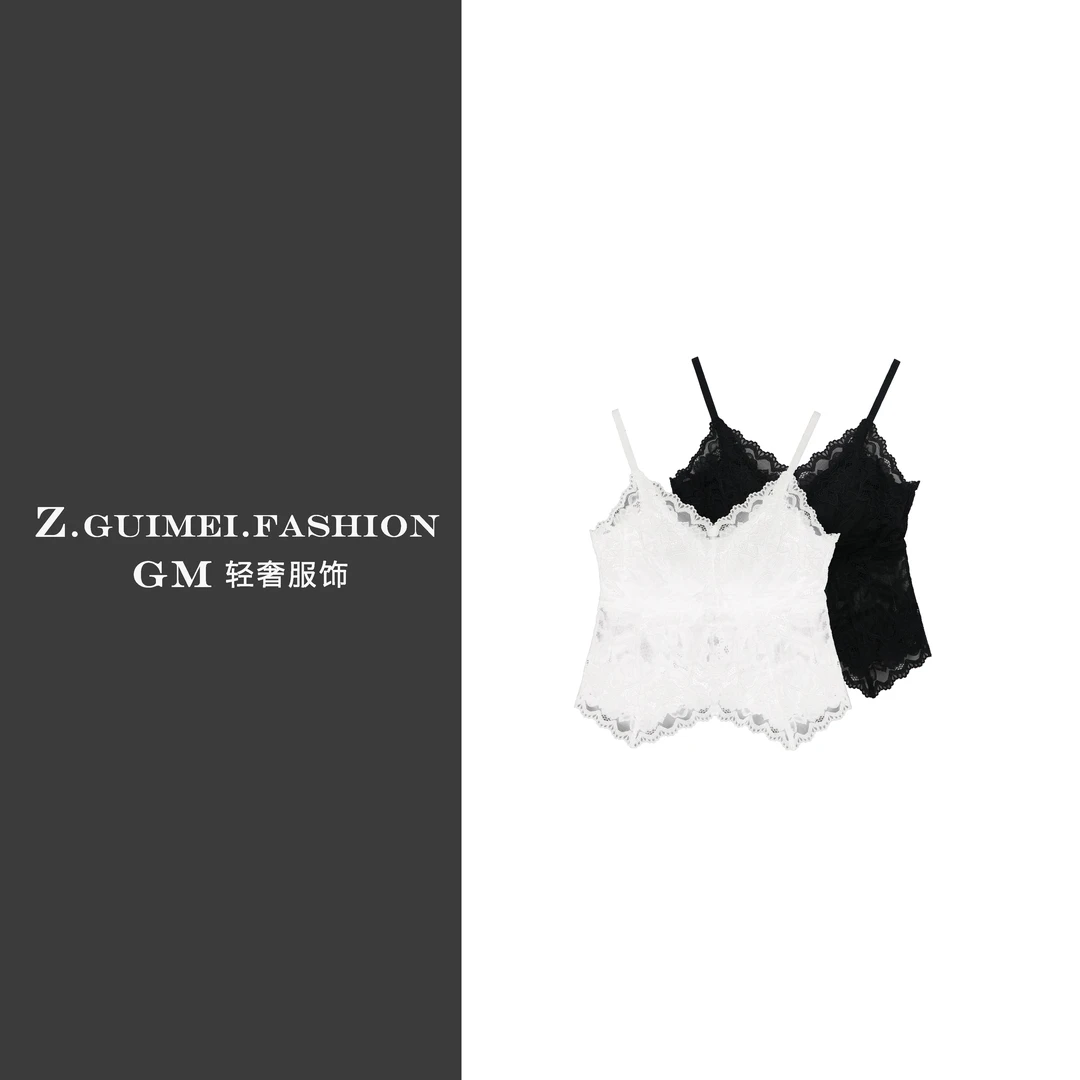 【肆姐高定】设计师款蕾丝背扣美背X2375