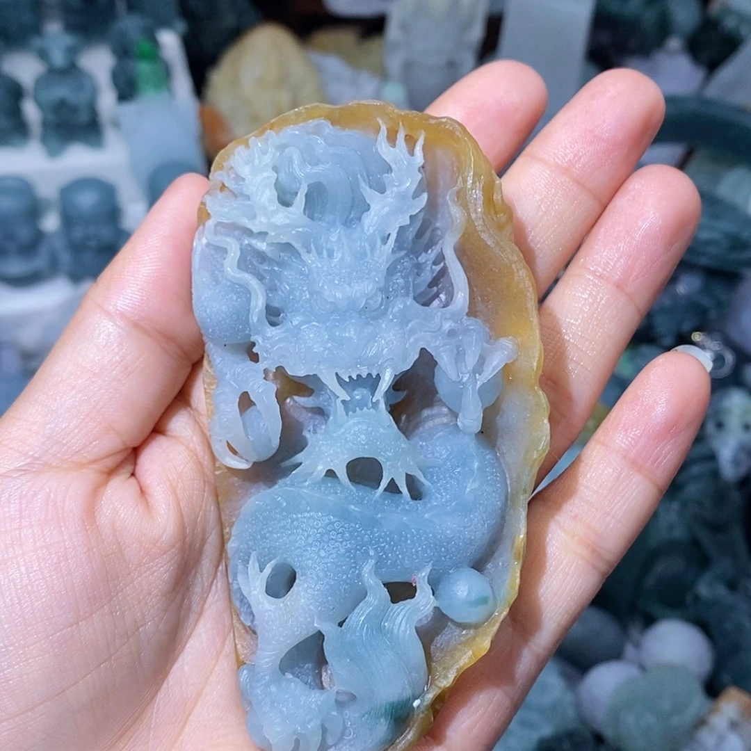 【闪购商品】定制翡翠未镶嵌翡翠龙牌