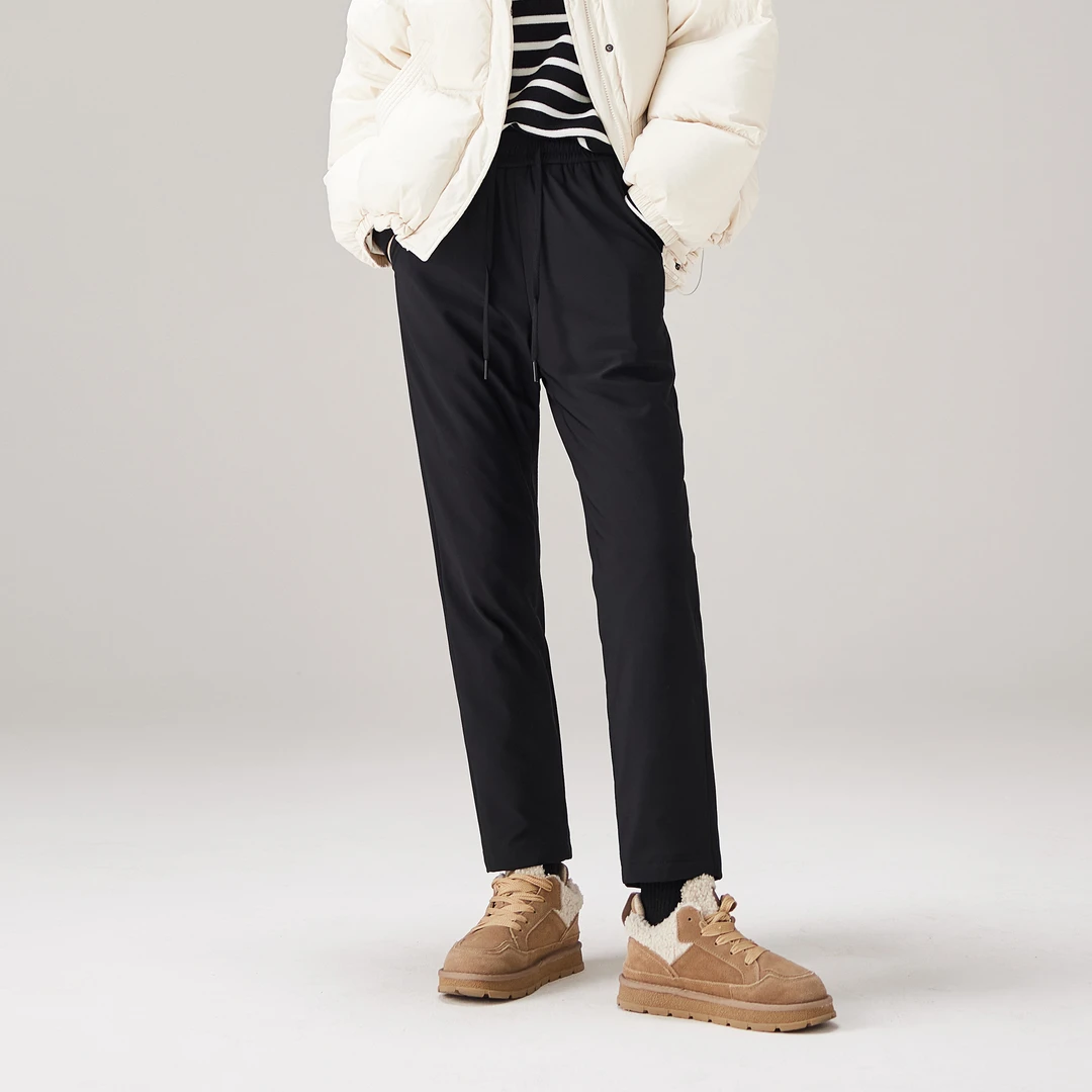 索菲丝尔2025冬季新款时尚百搭宽松显瘦高腰保暖休闲羽绒裤541870