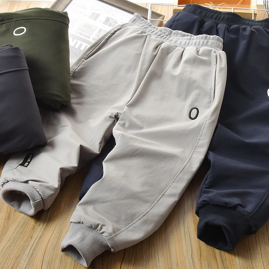 儿童棉裤冬季加厚夹棉男童长裤冬款中大童童装防风加绒裤9388