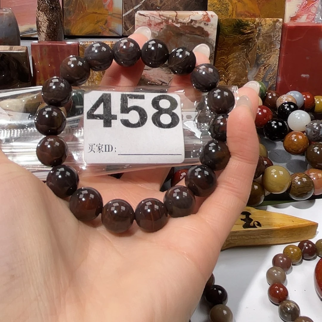 硅化玉未镶嵌天然北票硅化玉手串12