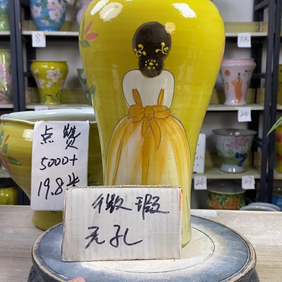 景德镇手工手绘陶瓷花盆