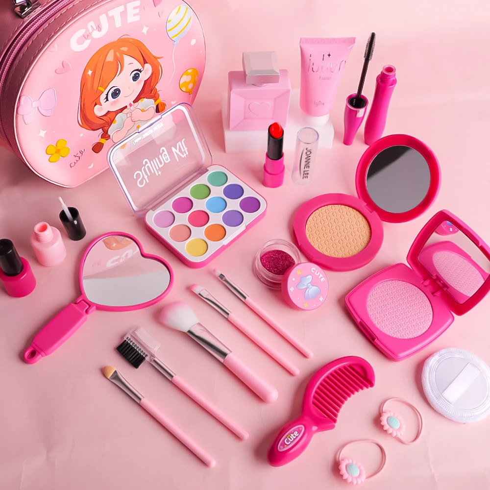 【新品专属】卡通礼物女孩化妆品仿真套装女童生日礼物过家家玩具