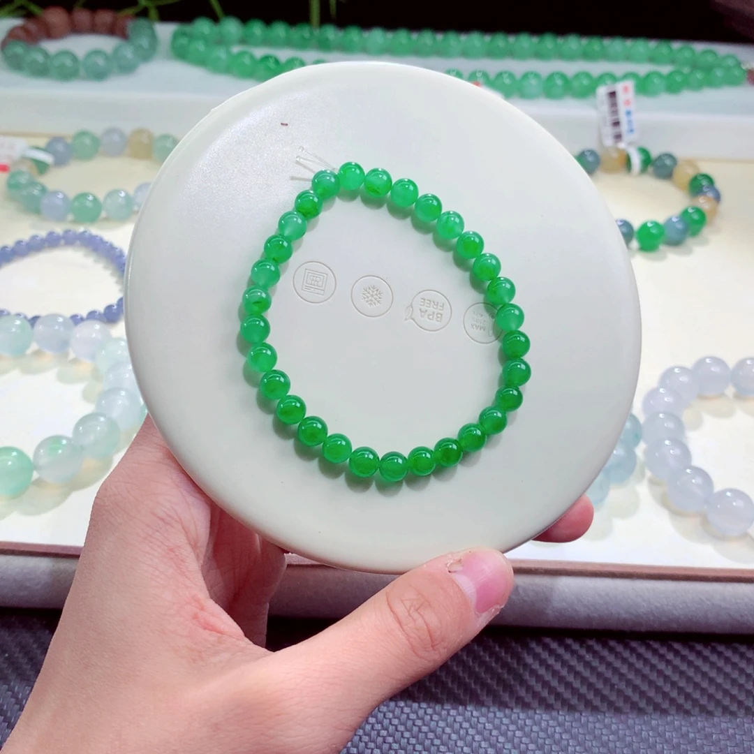 翡翠未镶嵌手链卡6