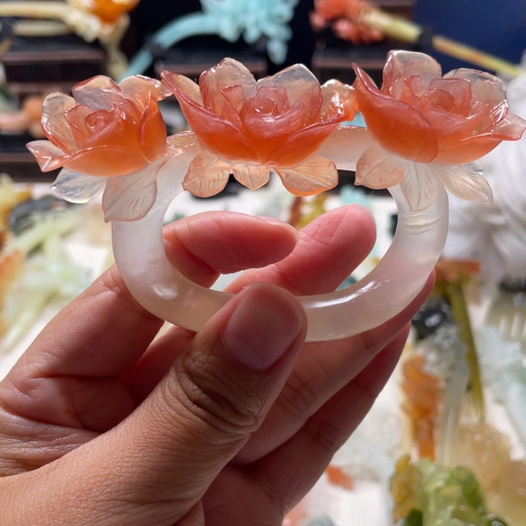 【闪购商品】未镶嵌岫玉发饰仙*掌