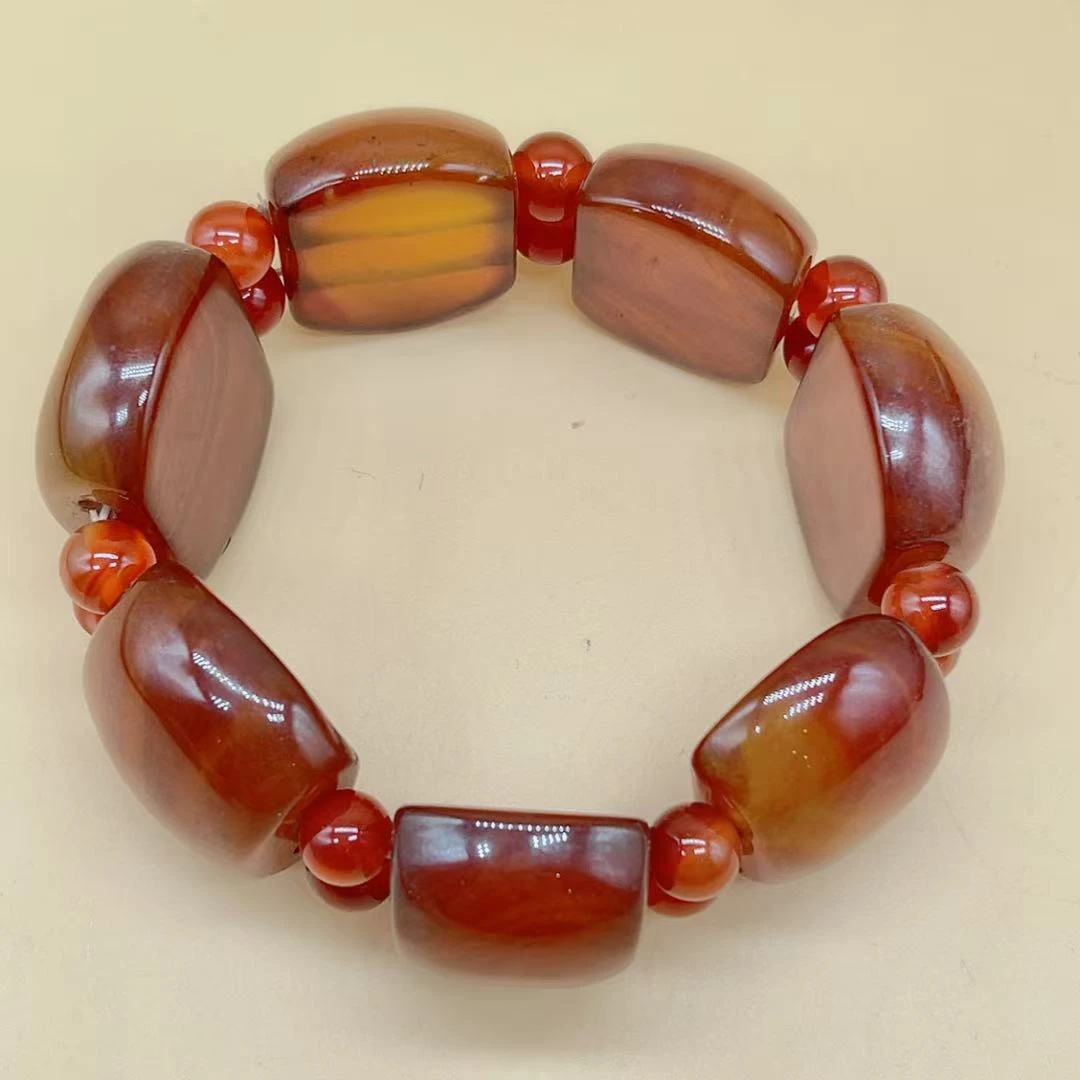 【玉美人曌璞阁】红玛瑙手牌约卡30（多样性发货拍一发一）