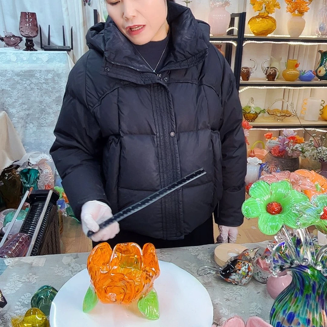 果碗家悦琉璃工艺品瑕疵