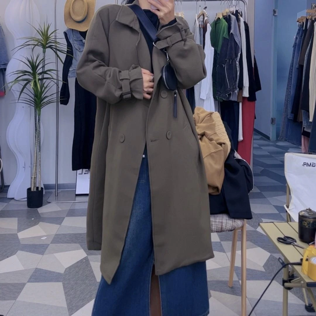 《现货》赫本风风衣外套女装秋季2023新款高级感大衣中长款1043