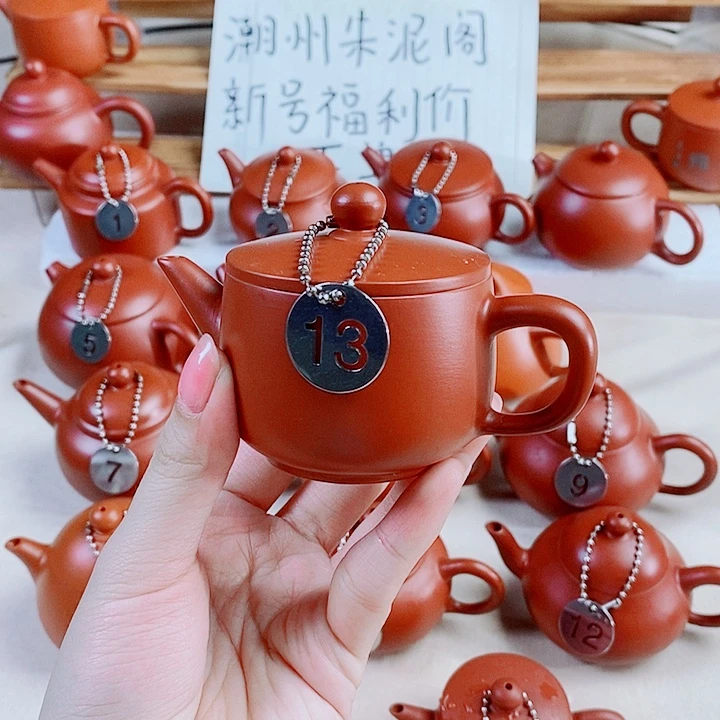潮州朱泥壶手拉汉瓦100