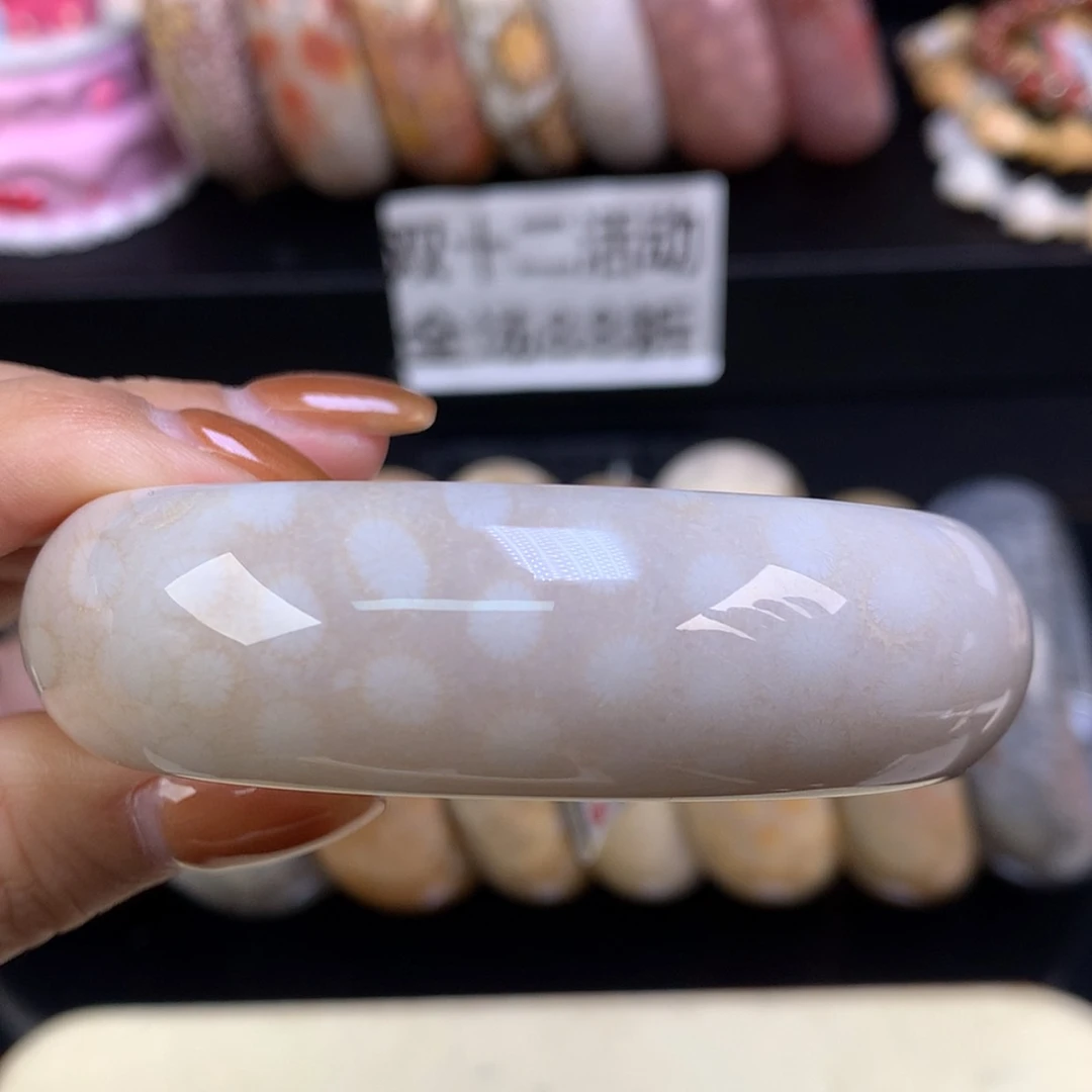 【闪购商品】颈饰未镶嵌硅化珊瑚（珊瑚玉）白果冻57.1（54号）