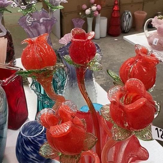 琉璃五朵金花琉璃夜光玫瑰花