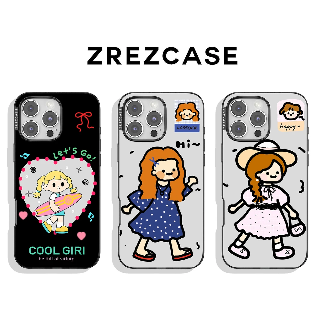 ZREZ 原创 [ 裙子女孩 ] 适用苹果iPhone16ProMax防摔个性手机壳