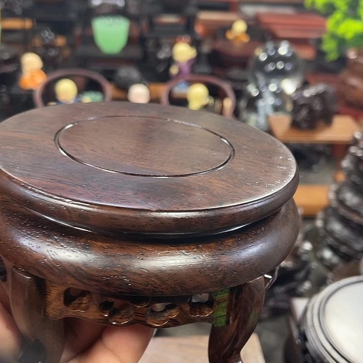 手工艺品琉璃红木底座红木工艺品