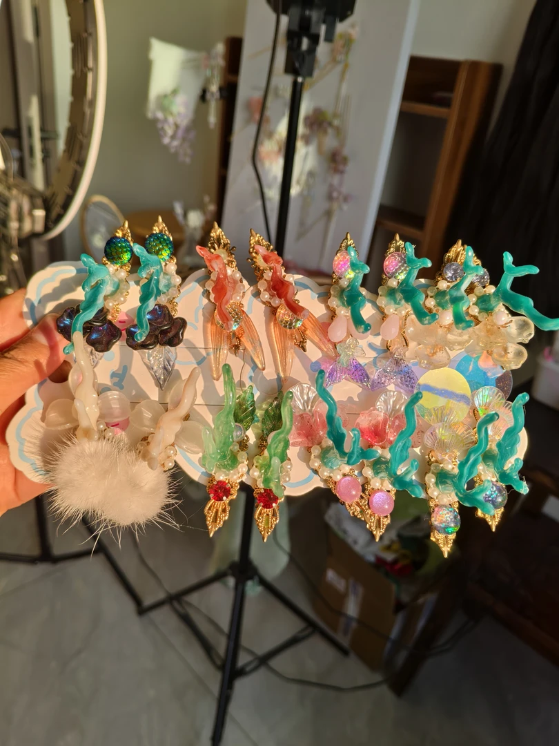 超可爱小鹿发夹渐变粉色头饰儿童配饰随机发货款式