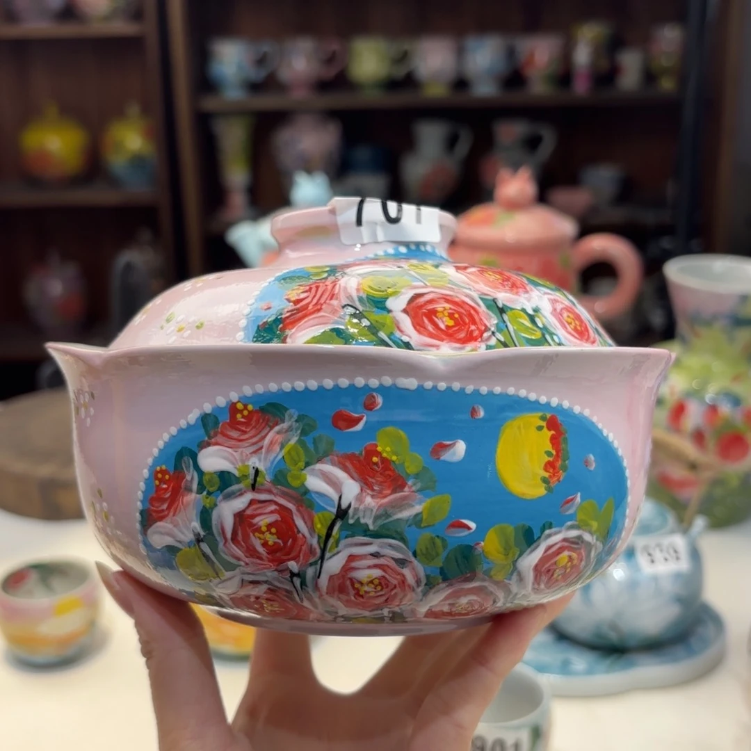 景德镇手绘高温釉下彩陶瓷茶具