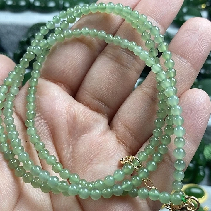 和田玉（碧玉）未镶嵌项链