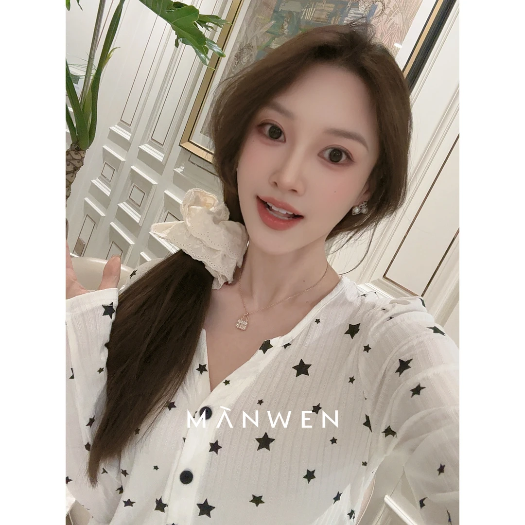 【曼文kiki】“小星星”亲肤显瘦收腰家居服套装 25S264