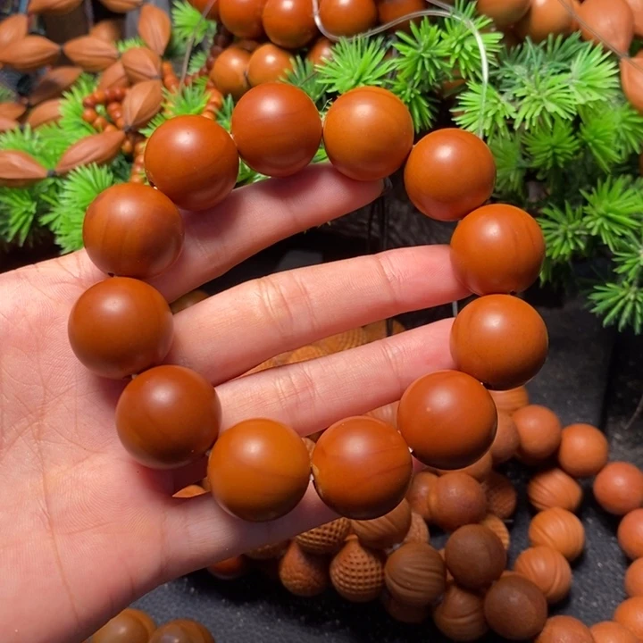 橄榄核手串2.0尺寸福利红料光珠