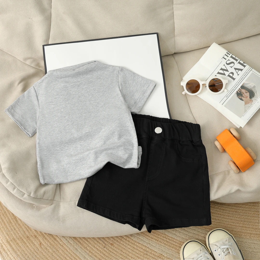 女童套装夏装两件套薄款短裤短袖2025夏季新款韩版潮流中大童外穿