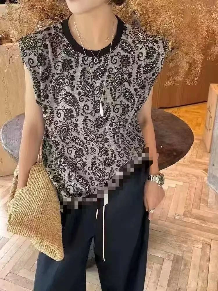 设计感薄款休闲无袖T恤73