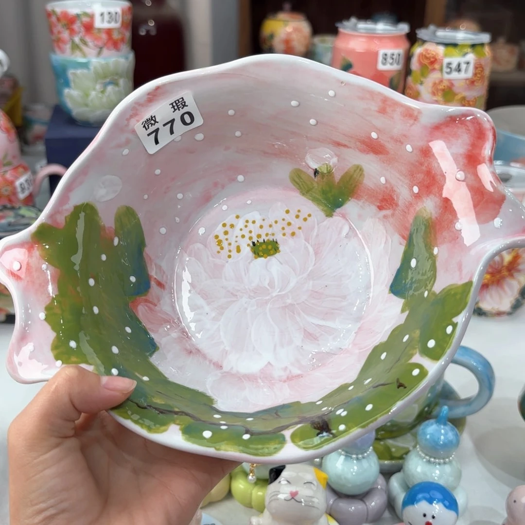 景德镇手绘高温釉下彩陶瓷茶具