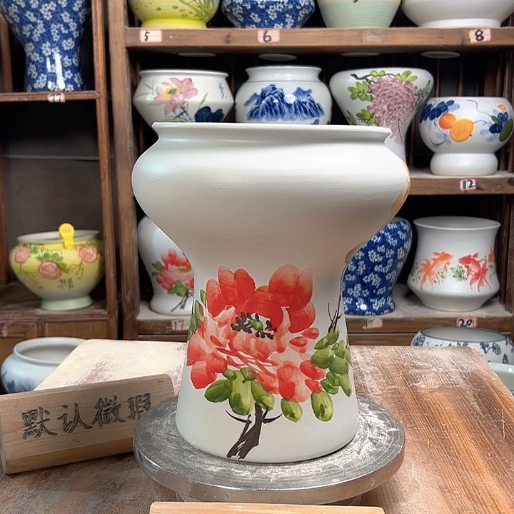 陶蘑菇红牡丹陶瓷新款新款陶瓷陶瓷