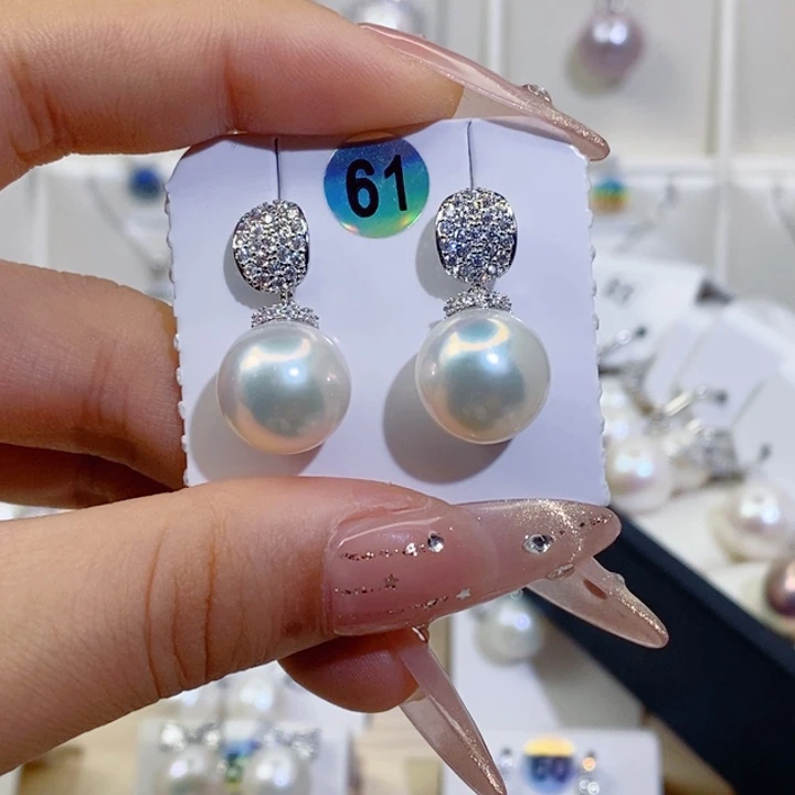*****耳饰淡水珍珠银S925镶嵌