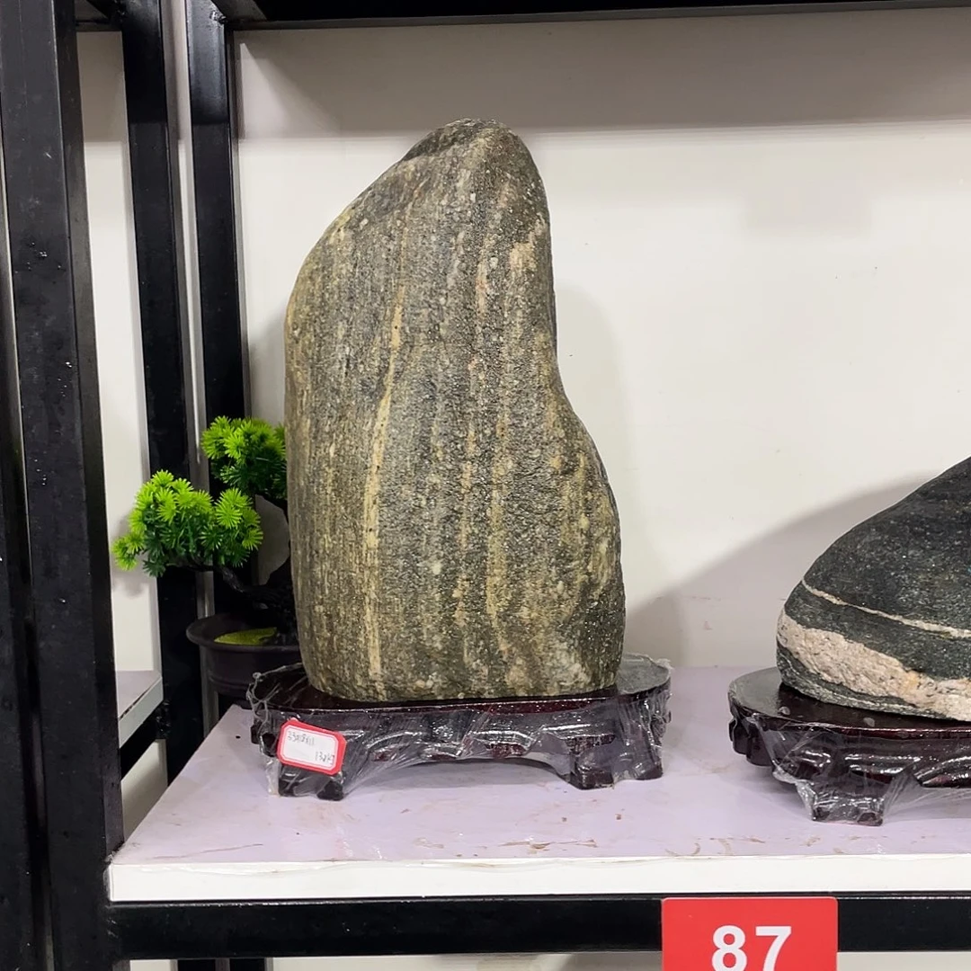 石***)石材靠山石平安石摆件