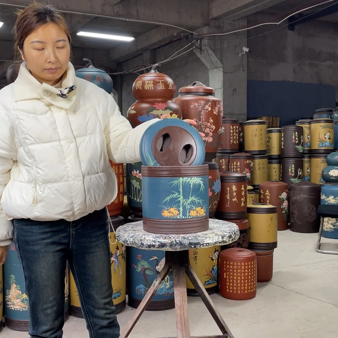 宜兴原矿紫砂茶叶罐