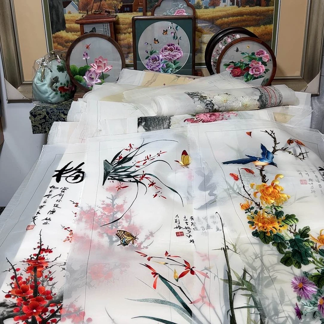 刺绣纯手工刺绣画