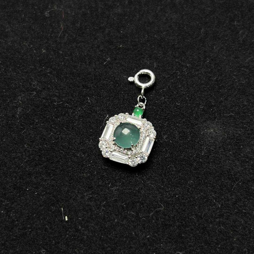 大号 翡翠蓝水s925滴流   KT24100625