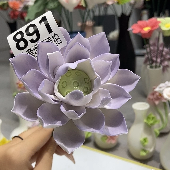 陶瓷纯手工捏花设计