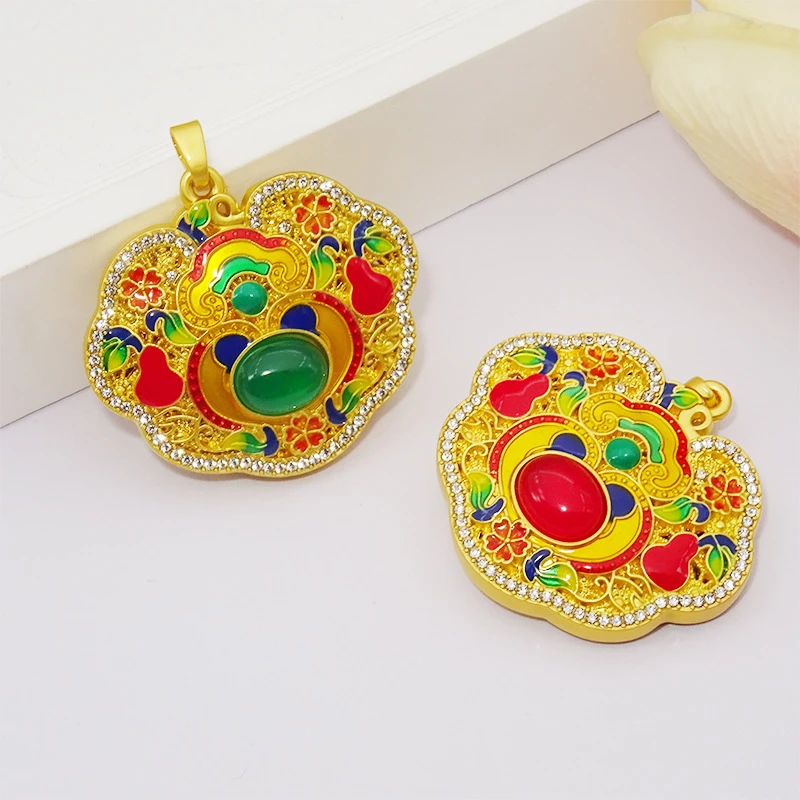 24-KK1040轻奢时尚设计款珐琅彩如意吊坠