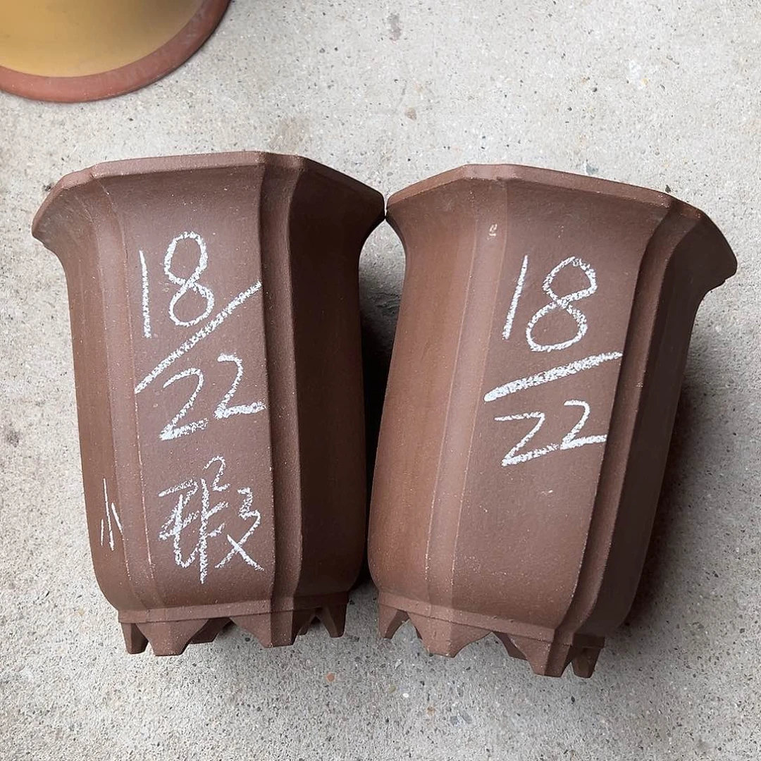 紫砂花盆宜兴紫砂花盆2只