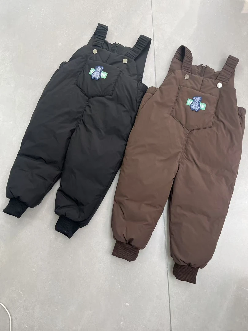 2428-小黄鸭羽绒背带裤