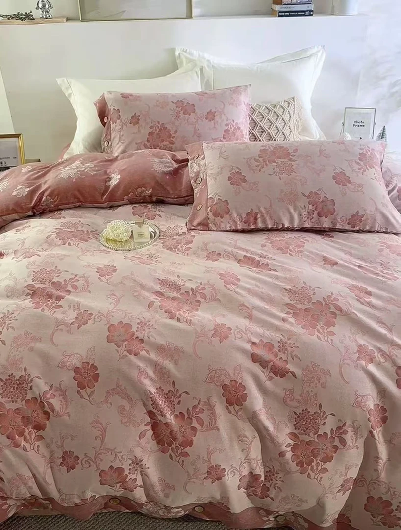 【樱花绽放粉】高端200*230cm纯棉A类双层纱 大豆被空调被夏被