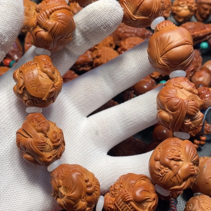 【闪购商品】橄榄核手串/手链九路财神。