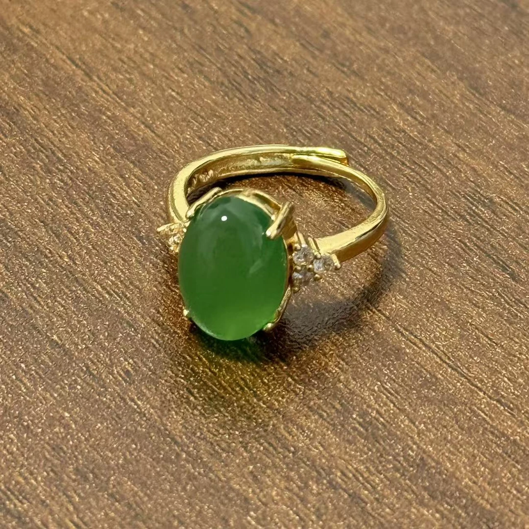 直播专属 天然 澳洲 奥绿宝玉髓戒指 多样性发一 YJ0004